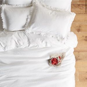 Anthropologie Matelasse Loira Shams, Set
of Two white